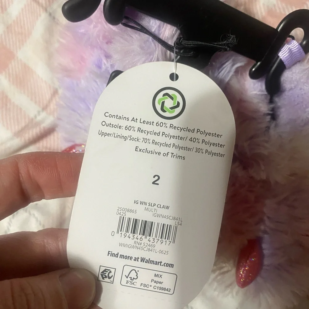 Wonder Nation Fuzzy Slippers‎ for Kids